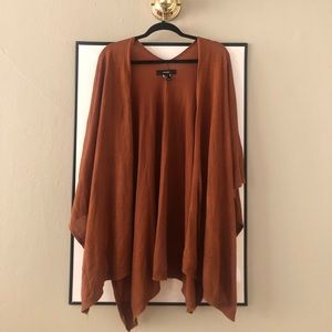 Rust/burnt orange batwing cardigan/shawl from H&M